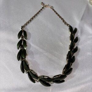 VINTAGE DESIGNER SIGNED‎ CLAUDETTE THERMOSET NECKLACE ART DECO 16 in